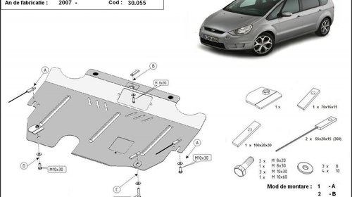 Scut motor metalic Ford S - Max dupa 2007