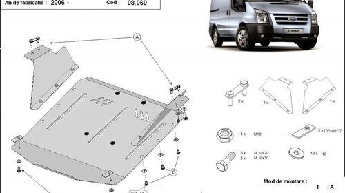 Scut motor metalic Ford Transit dupa 2006