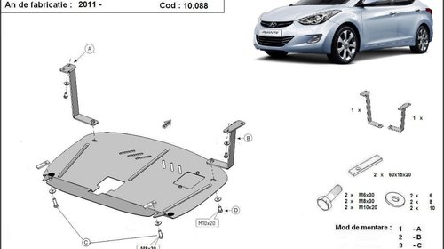 Scut motor metalic Hyundai Elantra dupa 2011