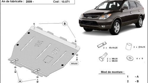 Scut motor metalic Hyundai Veracruz 2009-2015