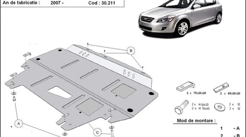 Scut motor metalic Kia Ceed' dupa 2007