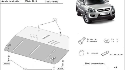 Scut motor metalic Kia Sportage dupa 2004