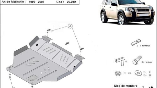 Scut motor metalic Land Rover Freelander pân