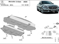 Scut motor metalic Mercedes C-Class W205, 2x4 2014-2021
