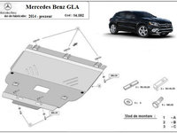 Scut motor metalic Mercedes GLA X156 2014-2020