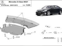 Scut motor metalic Mercedes S-Class 2x4 W221 2005-2013
