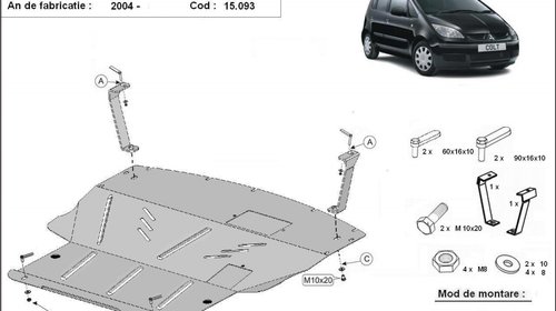 Scut motor metalic Mitsubishi Colt dupa 2004