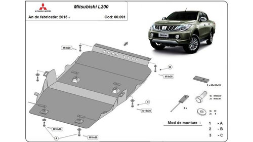 Scut motor metalic Mitsubishi L200 (2015->)[KJ_,KK_,KL_] #5