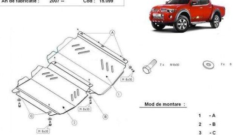 Scut motor metalic MITSUBISHI L200 -produs no