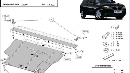 Scut motor metalic Nissan Almera Tino 2000 - 