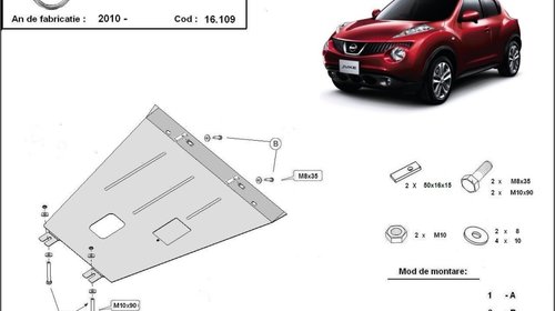 Scut motor metalic Nissan Juke, 1.6,1.5 dci, 