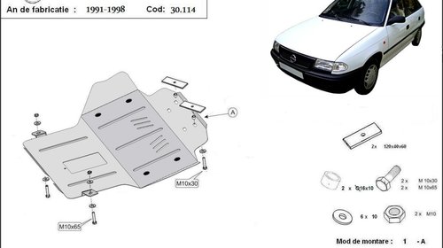 Scut motor metalic Opel Astra F 1991-1996