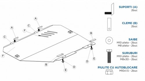 SCUT MOTOR (METALIC) OPEL ASTRA G+H/ZAFIRA A+