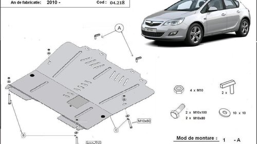 Scut motor metalic Opel Astra I si Astra J du