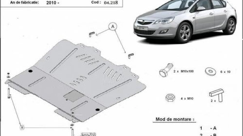 Scut motor metalic Opel Astra J 2009-2015