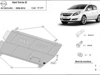 Scut motor metalic Opel Corsa D 2006-2014