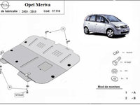 Scut motor metalic Opel Meriva A 2003-2010