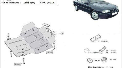 Scut motor metalic Opel Vectra A 1988-1995