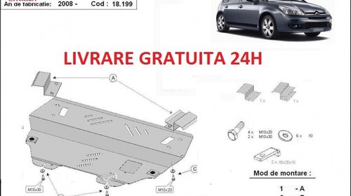 Scut motor metalic otel 2mm Citroen C4 2004-2