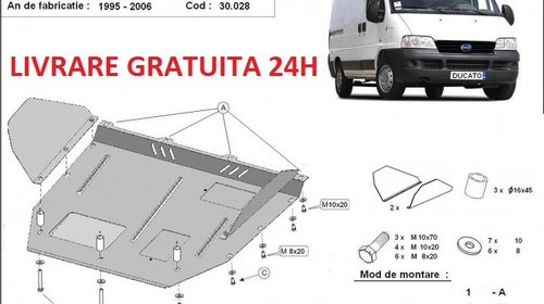 Scut motor metalic otel 2mm Fiat Ducato 1995-