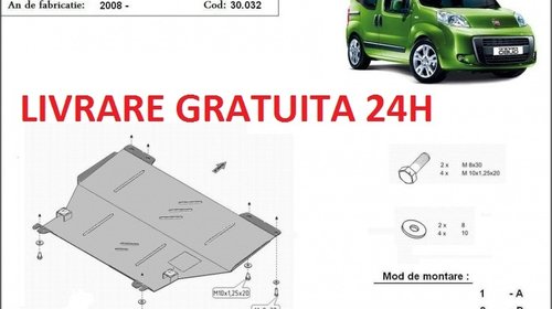 Scut motor metalic otel 2mm Fiat Fiorino 2008