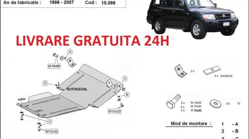 Scut motor metalic otel 2mm Mitsubishi Pajero