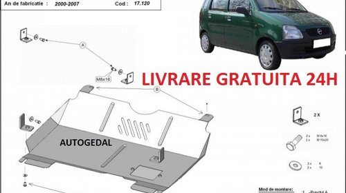 Scut motor metalic otel 2mm Opel Agila 2000-2