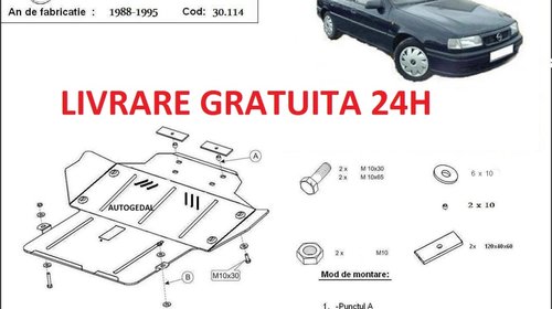 Scut motor metalic otel 2mm Opel Vectra A 198