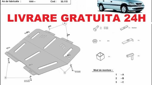 Scut motor metalic otel 2mm Opel Zafira A/B f