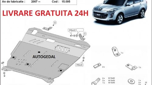 Scut motor metalic otel 2mm Peugeot 4007 2007