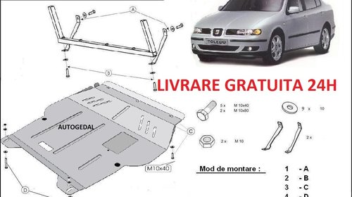 Scut motor metalic otel 2mm Seat Toledo 1998-