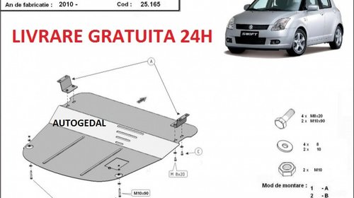 Scut motor metalic otel 2mm Suzuki Swift 2010