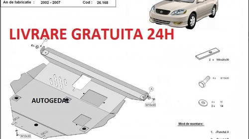 Scut motor metalic otel 2mm Toyota Corolla 20