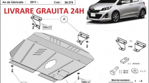 Scut motor metalic otel 2mm Toyota Yaris 2011