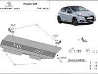 Scut motor metalic Peugeot 208 2012-2019