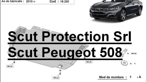 Scut motor metalic Peugeot 508