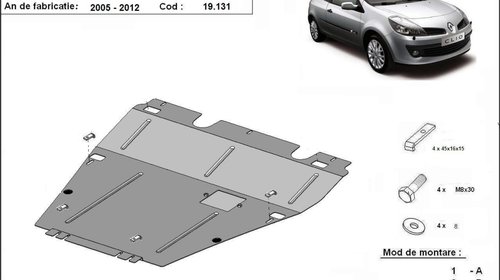 Scut motor metalic Renault Clio 3