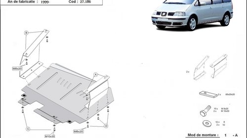 Scut motor metalic Seat Alhambra dupa 1999