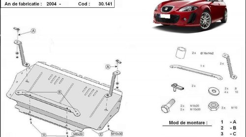 Scut motor metalic Seat Leon 2 dupa 2004