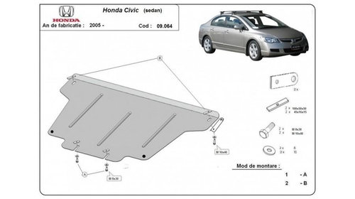Scut motor metalic (sedan) Honda Civic Coupe (2005-2011) #5