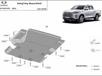 Scut motor metalic Ssangyong Musso Grand 2019-prezent