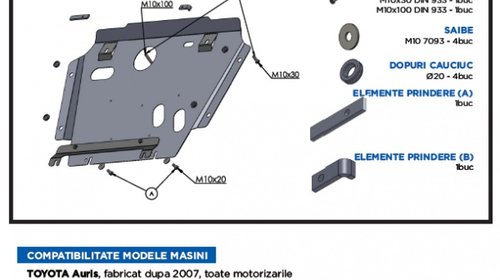 Scut motor metalic Toyota Auris/ Corolla