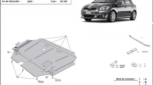 Scut motor metalic Toyota Auris dupa 2007