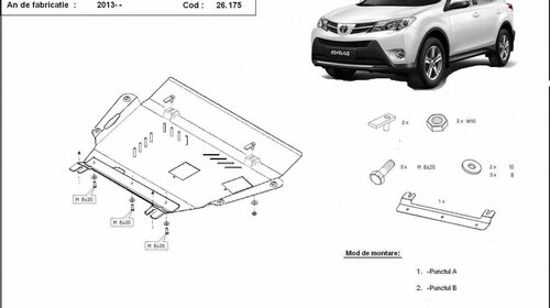 Scut motor metalic Toyota RAV 4 dupa 2006