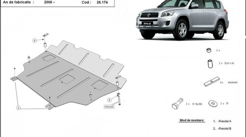 Scut motor metalic Toyota RAV 4 dupa 2006