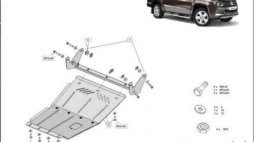 Scut motor metalic VW Amarok 2010-2022