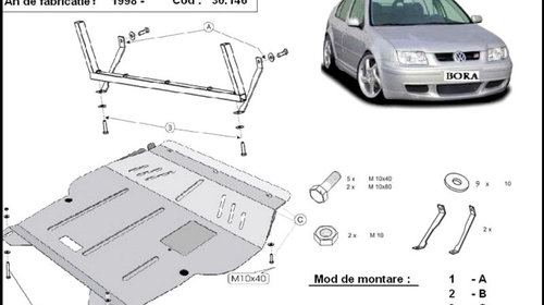 Scut motor metalic VW Bora 1999-2005