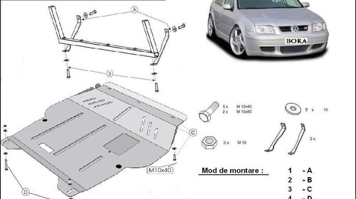 Scut motor metalic VW Bora dupa 1998