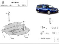 Scut motor metalic VW Caddy 2010-2020