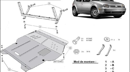 Scut motor metalic VW Golf 4 1998 - 2004